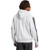 imageadidas mens Essentials 3stripes Fleece Fullzip Hooded Track TopLight Grey HeatherBlack