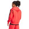 imageadidas mens Essentials 3stripes Fleece Fullzip Hooded Track TopPure RubyBlack