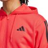 imageadidas mens Essentials 3stripes Fleece Fullzip Hooded Track TopPure RubyBlack