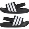 imageadidas unisexbaby Adilette EstrapBlackWhiteBlack