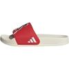 imageadidas UnisexChild Adilette Shower Logo K Slide SandalPure RubyWhiteOff White