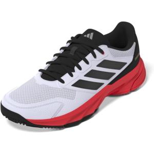 imageAdidas Mens Courtjam Control 3 TennisWhiteBlackLucid Red