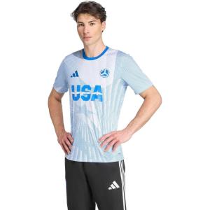 imageAdidas Mens Host Nation JerseyWhiteGlory BlueUsa