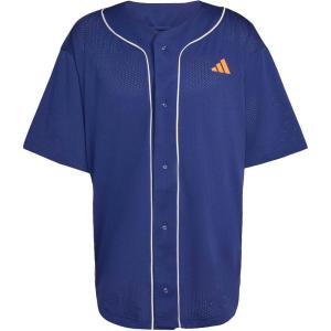 imageadidas Men Stadium Seasonal Basketball ShirtDark BlueOff White