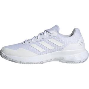 imageadidas Mens Gamecourt 20 Tennis ShoeWhiteWhiteMatte Silver