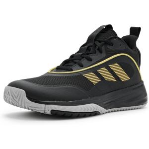 imageadidas Mens Own The Game 30 Basketball ShoeBlackGold MetallicSolid Grey