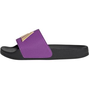 imageadidas UnisexChild Adilette Shower Logo K Slide SandalBlackPurple Burst