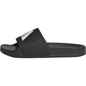 imageadidas UnisexChild Adilette Shower Logo K Slide SandalBlackWhiteBlack