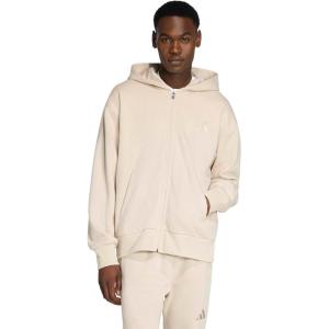 imageadidas mens All Szn Fleece Fullzip Hooded Track TopCrystal Linen