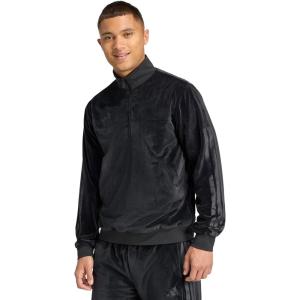 imageadidas mens House of Tiro Velour Halfzip Track TopBlack
