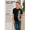 imageAdidas Boys Short Sleeve Linear Logo TShirtBlack Core