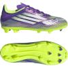 imageAdidas UnisexChild F50 League Firm GroundMulti Ground Soccer Cleats Little KidBig KidPurple RushWhiteLucid Lemon