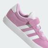 imageAdidas UnisexChild Vl Court 30 Elastic Lace amp StrapBliss LilacWhiteGrey