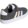 imageAdidas UnisexChild Vl Court 30 Elastic Lace amp StrapGreyHalo MintBliss Lilac
