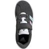 imageAdidas UnisexChild Vl Court 30 Elastic Lace amp StrapGreyHalo MintBliss Lilac