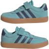 imageAdidas UnisexChild Vl Court 30 Elastic Lace amp StrapMint TonPreloved InkSilver Metallic