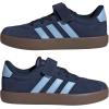 imageAdidas UnisexChild Vl Court 30 Elastic Lace amp StrapNight IndigoClear SkyGum