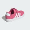 imageAdidas UnisexChild Vl Court 30 Elastic Lace amp StrapPink FusionWhiteGrey
