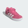 imageAdidas UnisexChild Vl Court 30 Elastic Lace amp StrapPink FusionWhiteGrey