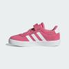 imageAdidas UnisexChild Vl Court 30 Elastic Lace amp StrapPink FusionWhiteGrey