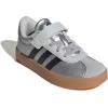 imageAdidas UnisexChild Vl Court 30 Elastic Lace amp StrapSilver MetallicBlackSolid Grey