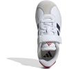 imageAdidas UnisexChild Vl Court 30 Elastic Lace amp StrapWhiteDark BlueBetter Scarlet