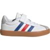 imageAdidas UnisexChild Vl Court 30 Elastic Lace amp StrapWhiteTeam Royal BlueBetter Scarlet