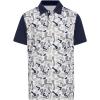 imageadidas Boys Camouflage Printed Golf Polo ShirtCollegiate Navy