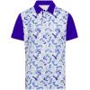 imageadidas Boys Camouflage Printed Golf Polo ShirtLucid Blue