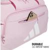 imageadidas Defender 5 Duffel Bag  Premium Duffle for Sports Gym amp TravelTrue PinkWhite