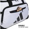imageadidas Defender 5 Duffel Bag  Premium Duffle for Sports Gym amp TravelTwill WhiteBlack
