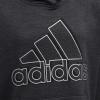 imageadidas Girls Badge of Sport Mlange Fleece Pullover HoodieBlack Heather