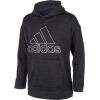 imageadidas Girls Badge of Sport Mlange Fleece Pullover HoodieBlack Heather
