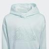 imageadidas Girls Badge of Sport Mlange Fleece Pullover HoodieHalo Mint Heather