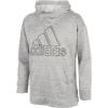 imageadidas Girls Badge of Sport Mlange Fleece Pullover HoodieMedium Grey Heather