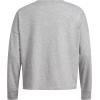 imageadidas Girls Long Sleeve Waist Crew Tee TShirtMedium Grey Heather