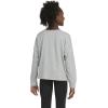 imageadidas Girls Long Sleeve Waist Crew Tee TShirtMedium Grey Heather