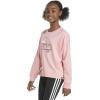 imageadidas Girls Long Sleeve Waist Crew Tee TShirtSemi Spark Pink