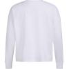 imageadidas Girls Long Sleeve Waist Crew Tee TShirtWhite Multi