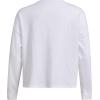 imageadidas Girls Long Sleeve Waist Crew Tee TShirtWhite With Multicolor