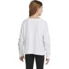 imageadidas Girls Long Sleeve Waist Crew Tee TShirtWhite With Multicolor