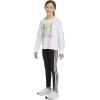 imageadidas Girls Long Sleeve Waist Crew Tee TShirtWhite With Multicolor