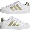 imageadidas Womens Streettalk Lace Up Sneakers Shoes Casual  WhiteWhiteGold MetallicWhite