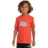 imageadidas babyboys Short Sleeve Patriotic USA Flag Logo TeeBright Red