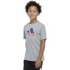imageadidas babyboys Short Sleeve Patriotic USA Flag Logo TeeHeather Grey American