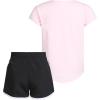 imageadidas girls Graphic Tee amp Gym Shorts Tshirt SetLight Pink  Black