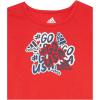 imageadidas girls Graphic Tee amp Gym Shorts Tshirt SetVivid Red