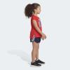 imageadidas girls Graphic Tee amp Gym Shorts Tshirt SetVivid Red