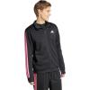imageadidas mens Essentials Warmup 3stripes Track TopBlackLucid Pink