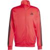 imageadidas mens Essentials Warmup 3stripes Track TopPure Ruby